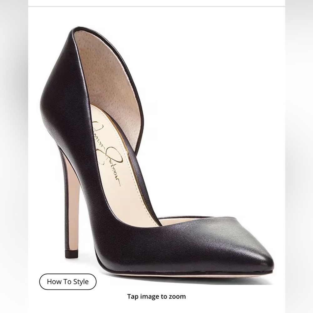 Classic Pointed-Toe D'Orsay Pump - Black